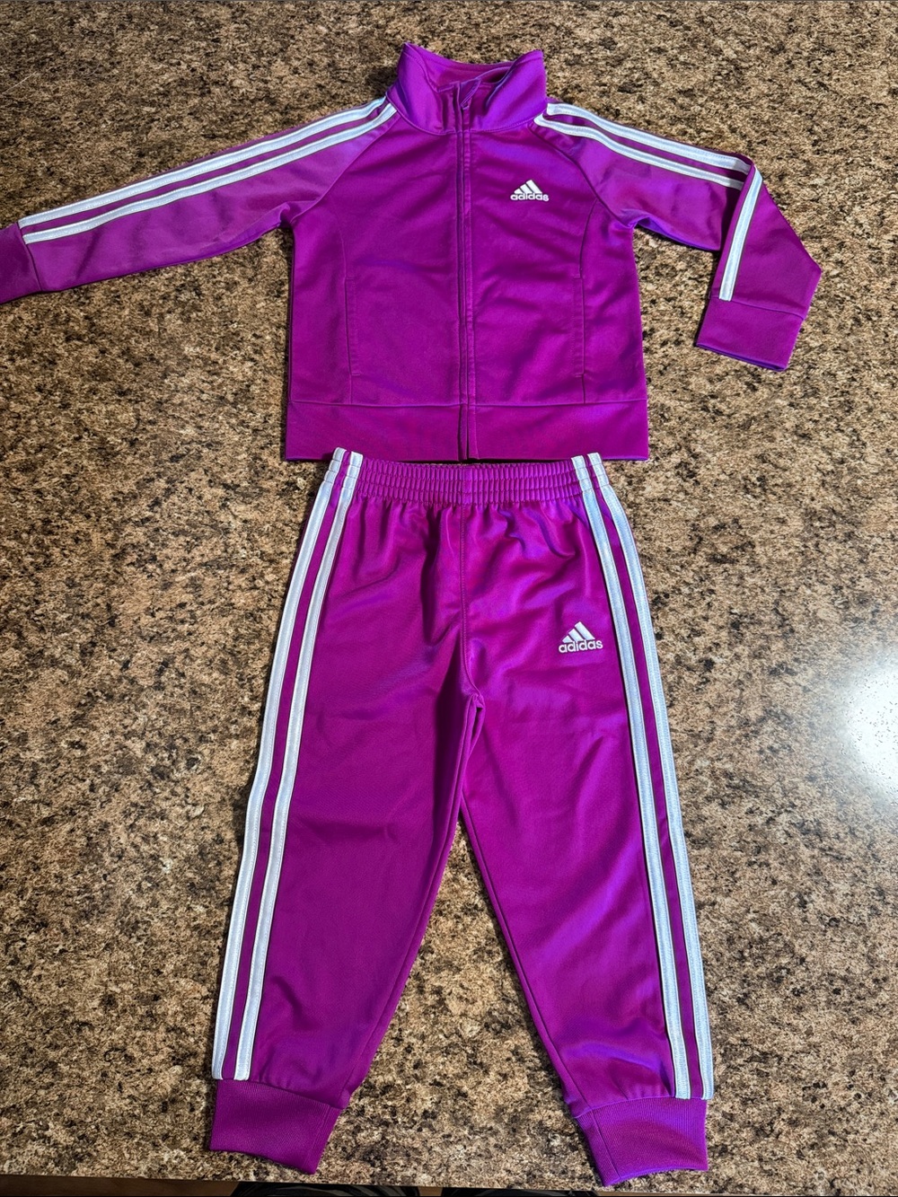 adidas Kids Magenta Track Jacket Suit